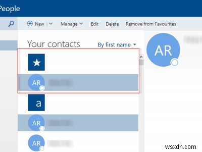 Tips for using Outlook People web app to manage contacts