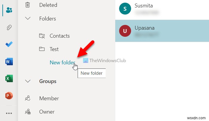 Tips for using Outlook People web app to manage contacts