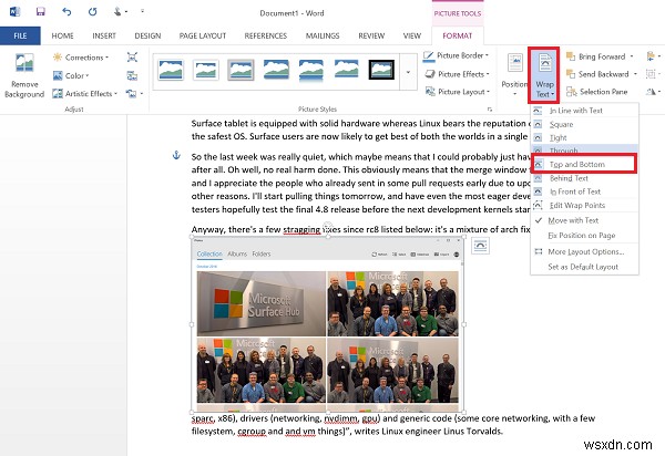 How to wrap Text around Pictures & Images in Microsoft Word