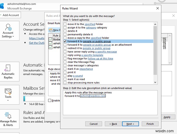How to automatically Forward Email in Microsoft Outlook