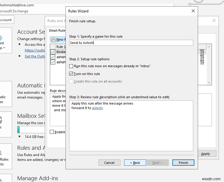 How to automatically Forward Email in Microsoft Outlook
