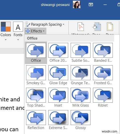 How to change document theme colors in Microsoft Office programs