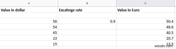 How to convert currencies in Excel