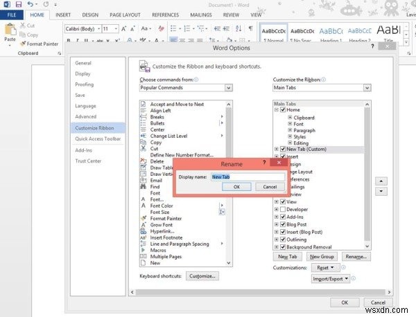 How to customize Microsoft Office Ribbon