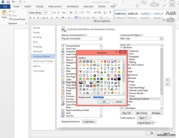 How to customize Microsoft Office Ribbon
