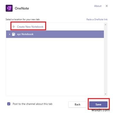 How to add and use OneNote notebook to Microsoft Teams