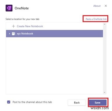 How to add and use OneNote notebook to Microsoft Teams