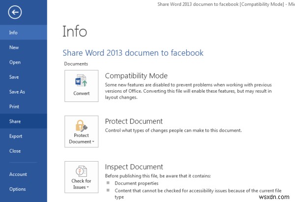 How to share Word files on Facebook easily