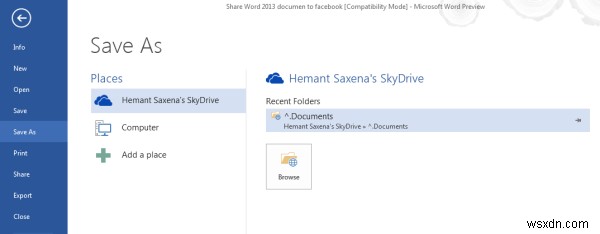 How to share Word files on Facebook easily
