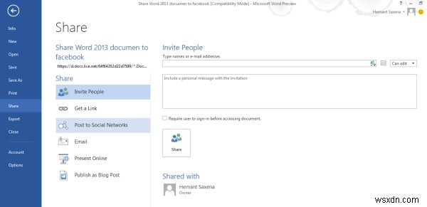 How to share Word files on Facebook easily