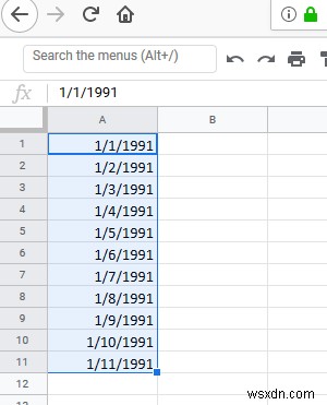 How to extract & list all dates between two dates in Excel