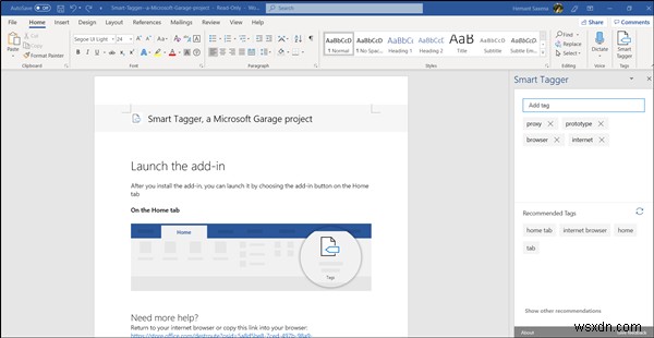 Smart Tagger Word add-in makes finding and tagging documents super easy
