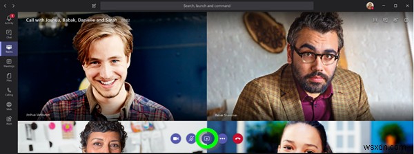 How to enable screen sharing in Microsoft Teams meeting
