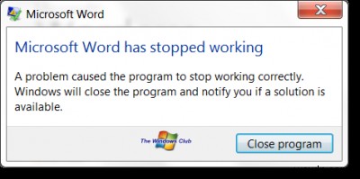 Fix Microsoft Word has stopped working on Windows computer