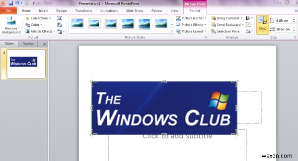 How to crop images using Microsoft PowerPoint