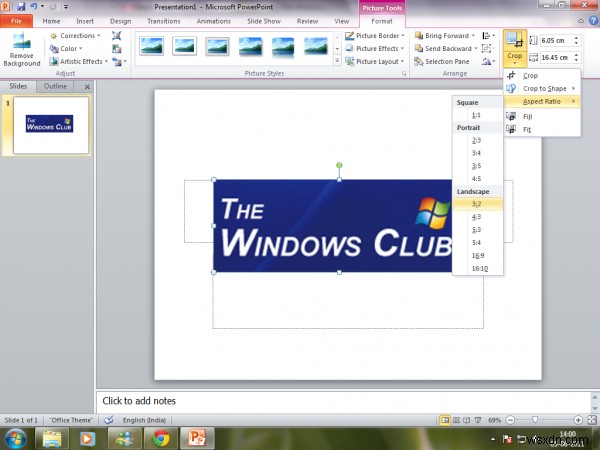 How to crop images using Microsoft PowerPoint