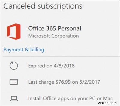 This version of Office has been deprovisioned