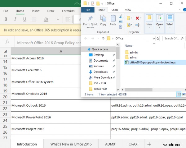 Administrative Templates for Office 2019, Office 365 ProPlus