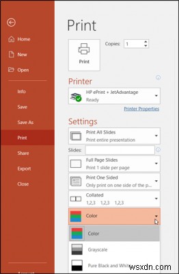 How to print PowerPoint slides with Speaker notes