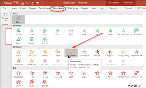 How to create Zoom animation effect in PowerPoint slide