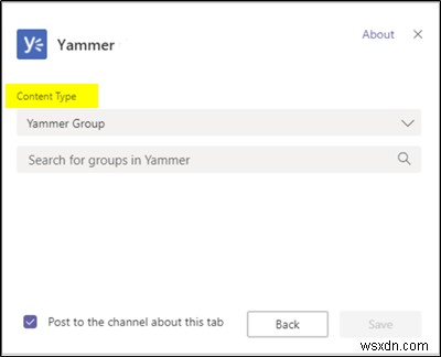 How to add Yammer page to Microsoft Teams in Office 365