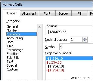 How to Display or Format Number as Currency in Excel