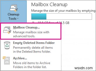 How to clean up, compact and reduce mailbox size in Microsoft Outlook
