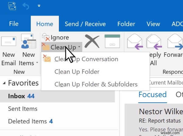 How to clean up, compact and reduce mailbox size in Microsoft Outlook