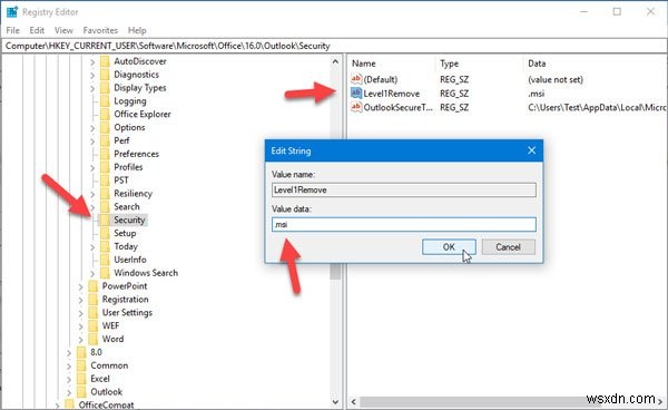 Outlook blocked access to the following potentially unsafe attachments