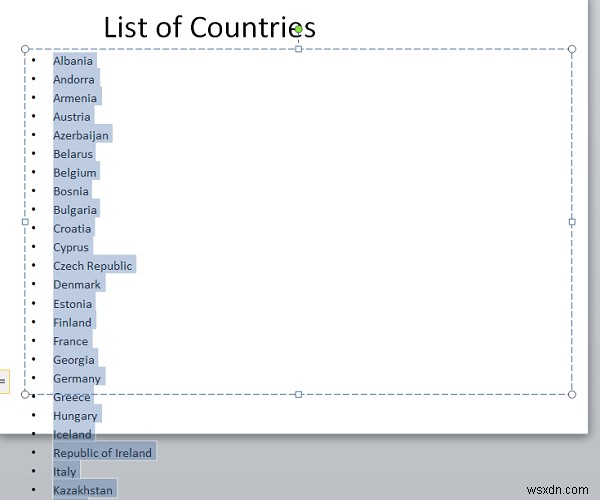 How to show Long Lists in a Single Slide in PowerPoint