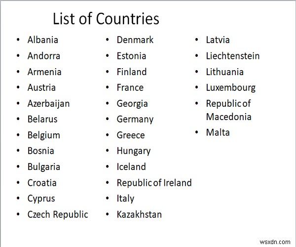 How to show Long Lists in a Single Slide in PowerPoint