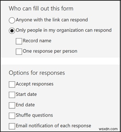 How to create a Form in Microsoft Forms and adjust its Settings