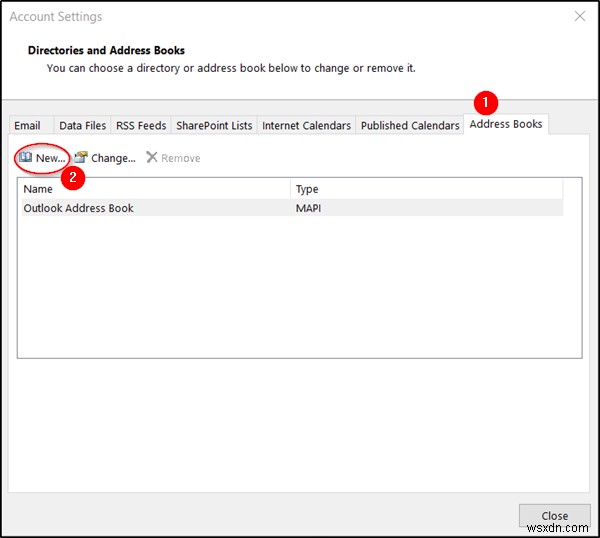 How to restore Contact information in Address Book in Outlook