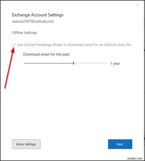 How to change how much email to keep offline in Outlook
