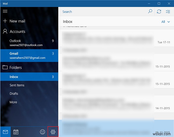 Manage Mail App Sync Settings in Windows 11/10