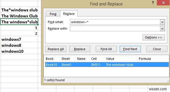 How to Find and Replace Wildcard Characters in Excel