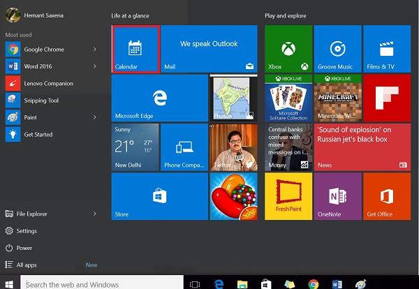 Make Windows 10 Calendar App display daily weather info for you