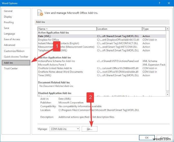 Fix Template_fields error in Microsoft Word