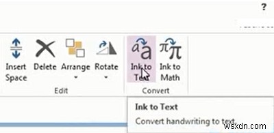 How to convert Handwriting to Text in OneNote