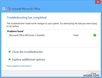 Remove or Uninstall Microsoft Office or Office 365 using Microsoft Office Uninstaller Tool