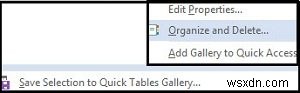 How to save Table Templates in Microsoft Word