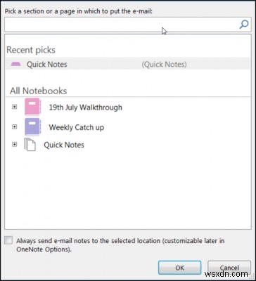 Use OneNote to take notes in a scheduled Outlook meeting or Skype for Business