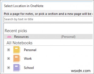 Use OneNote to take notes in a scheduled Outlook meeting or Skype for Business