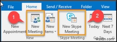 How to schedule a Skype meeting on a Group Calendar in Outlook