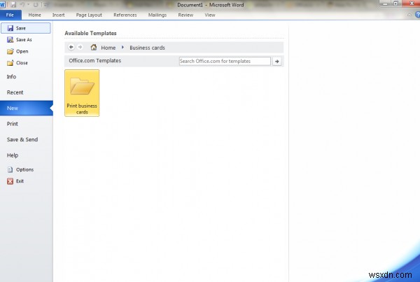 How to design Business Cards using Microsoft Word