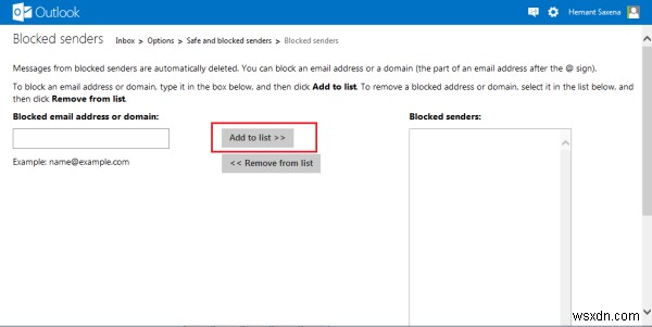 How to Block Junk, Spam and Unwanted mail in Outlook.com