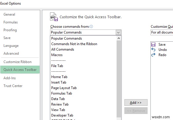 Customize the Quick Access Toolbar in Excel to make it work for you