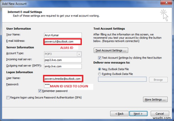 Email Settings for Outlook.com you can use with Outlook Desktop app
