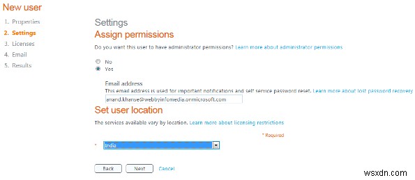 How to add a new user using Admin account in Office 365