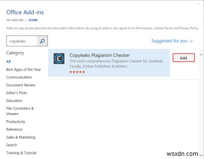 How to use free Plagiarism Checker add-in for Microsoft Word